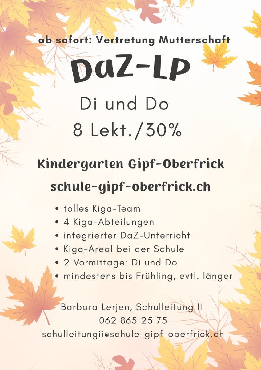 Stellenausschreibung DaZ